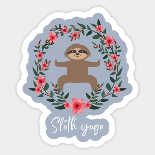 Sloth yoga Sticker